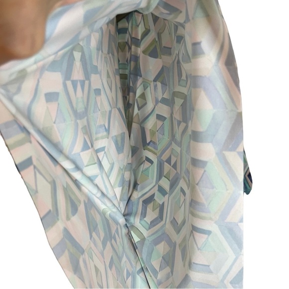 La Blanca Riviera Pink & Blue V Neck Caftan Style Swimsuit Coverup Sz 1X - Picture 7 of 10